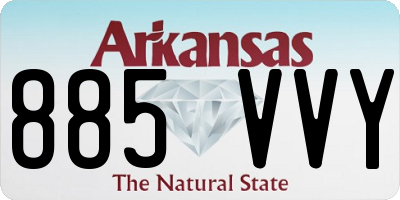 AR license plate 885VVY