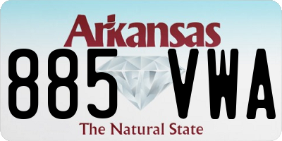 AR license plate 885VWA