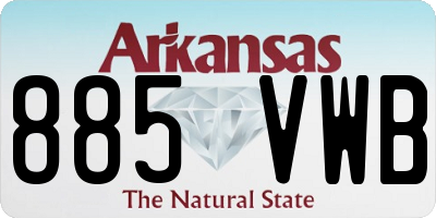 AR license plate 885VWB