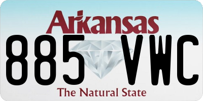 AR license plate 885VWC