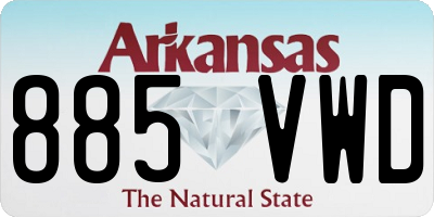 AR license plate 885VWD