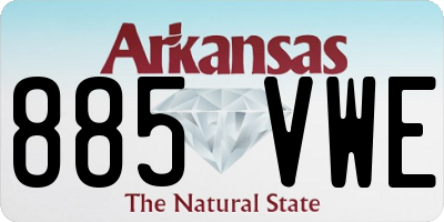 AR license plate 885VWE