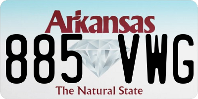 AR license plate 885VWG