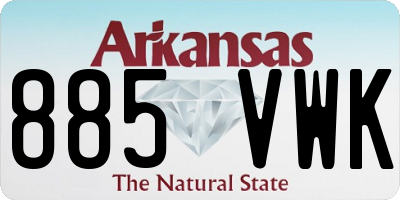 AR license plate 885VWK