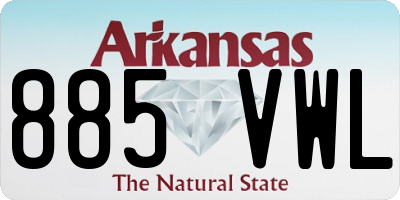 AR license plate 885VWL