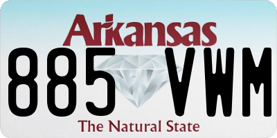 AR license plate 885VWM