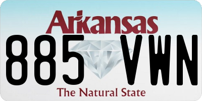 AR license plate 885VWN