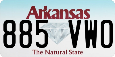 AR license plate 885VWO