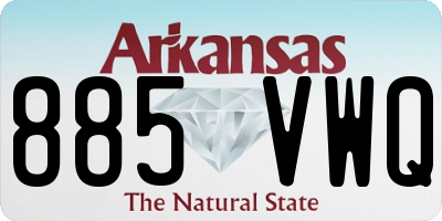 AR license plate 885VWQ