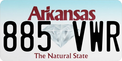 AR license plate 885VWR