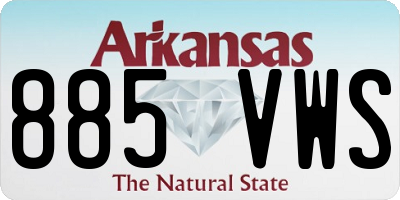AR license plate 885VWS