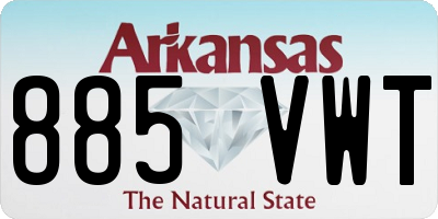 AR license plate 885VWT