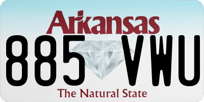 AR license plate 885VWU