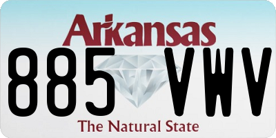 AR license plate 885VWV