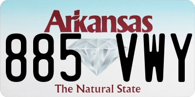 AR license plate 885VWY