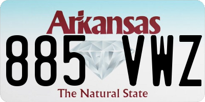 AR license plate 885VWZ