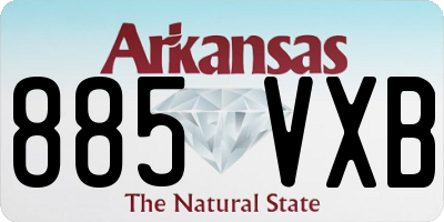 AR license plate 885VXB