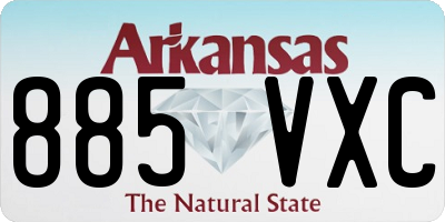 AR license plate 885VXC
