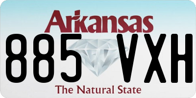 AR license plate 885VXH