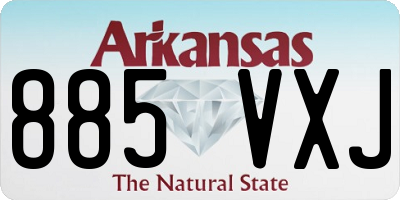 AR license plate 885VXJ