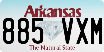 AR license plate 885VXM