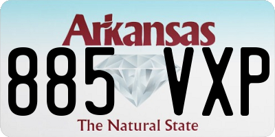 AR license plate 885VXP