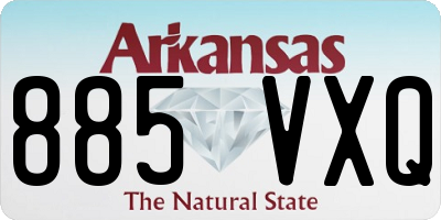 AR license plate 885VXQ