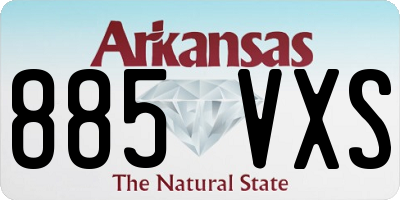 AR license plate 885VXS