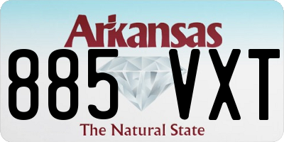 AR license plate 885VXT