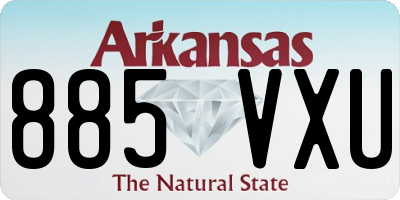 AR license plate 885VXU