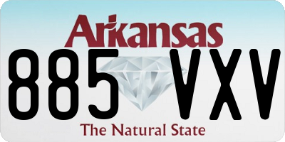 AR license plate 885VXV