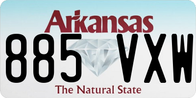 AR license plate 885VXW