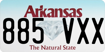 AR license plate 885VXX