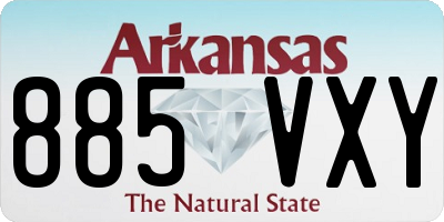 AR license plate 885VXY