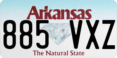 AR license plate 885VXZ