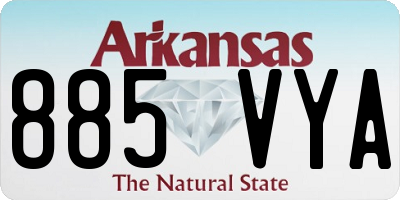 AR license plate 885VYA