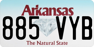 AR license plate 885VYB
