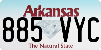 AR license plate 885VYC