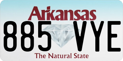 AR license plate 885VYE
