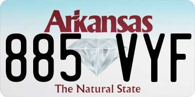 AR license plate 885VYF