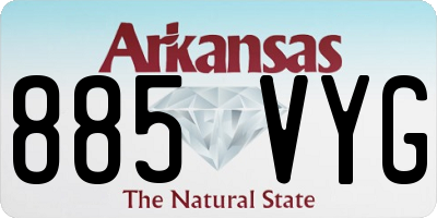AR license plate 885VYG