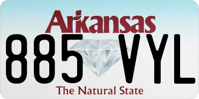 AR license plate 885VYL