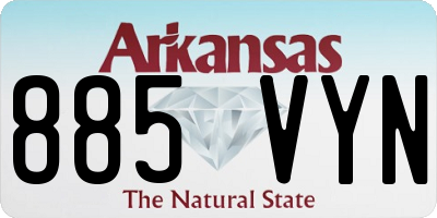 AR license plate 885VYN