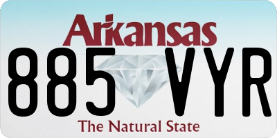 AR license plate 885VYR