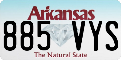 AR license plate 885VYS