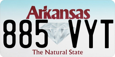 AR license plate 885VYT