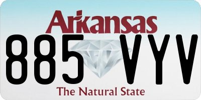 AR license plate 885VYV