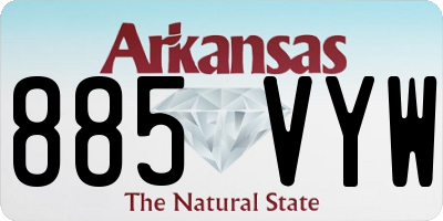 AR license plate 885VYW
