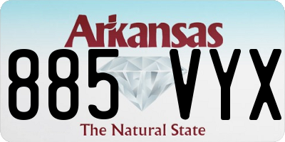 AR license plate 885VYX