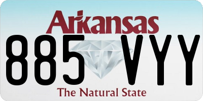 AR license plate 885VYY